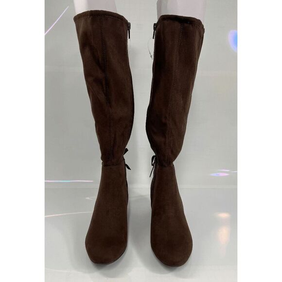 Charter Club Women's Jaccque Tall Stretch Boots - Chocolate 6M - Picture 2 of 8